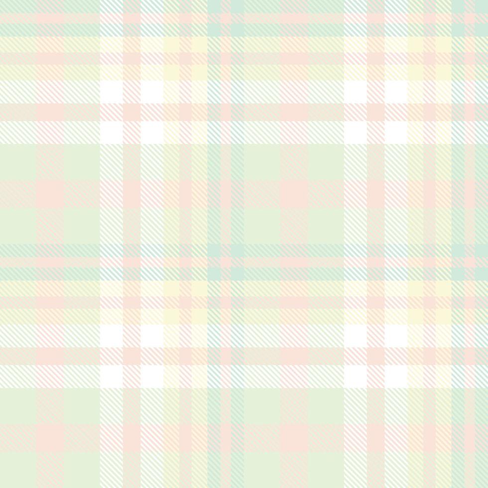 Pastel Tartan Plaid Pattern Design Textile Is Woven in a Simple Twill, Two Over Two Under the Warp, Advancing One Thread at Each Pass. vector