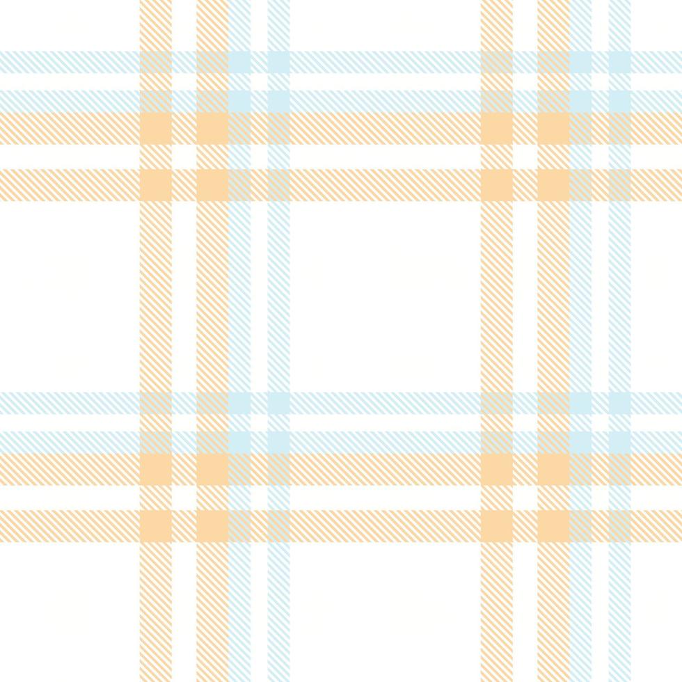 Pastel Tartan Plaid Pattern Fabric Design Texture Is Made With Alternating Bands of Coloured  Pre Dyed  Threads Woven as Both Warp and Weft at Right Angles to Each Other. vector