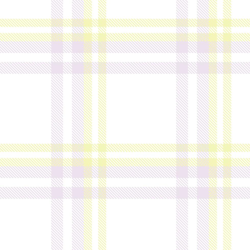 Pastel Tartan Plaid Pattern Fabric Design Background Is Woven in a Simple Twill, Two Over Two Under the Warp, Advancing One Thread at Each Pass. vector