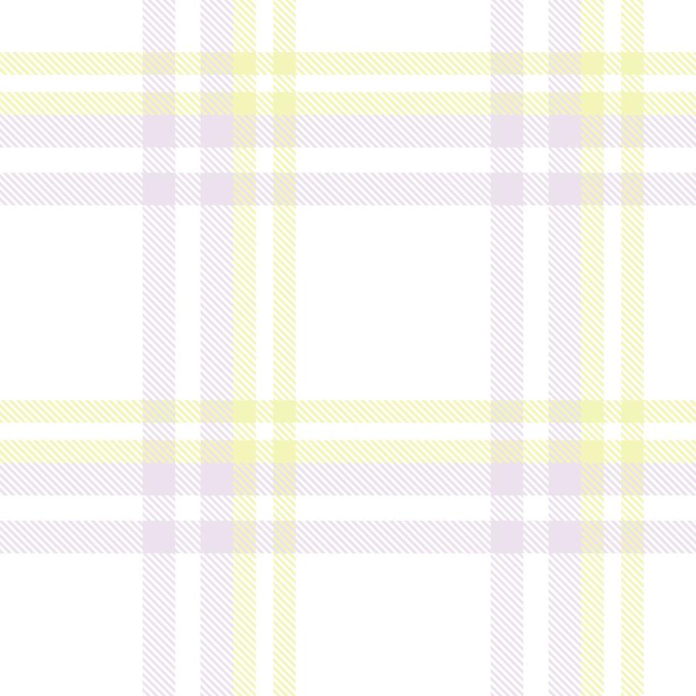 Pastel Tartan Plaid Pattern Fabric Design Background Is Woven in a Simple Twill, Two Over Two Under the Warp, Advancing One Thread at Each Pass. vector