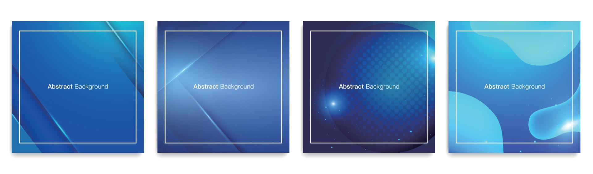 Abstract blue luxury background vector illustration set