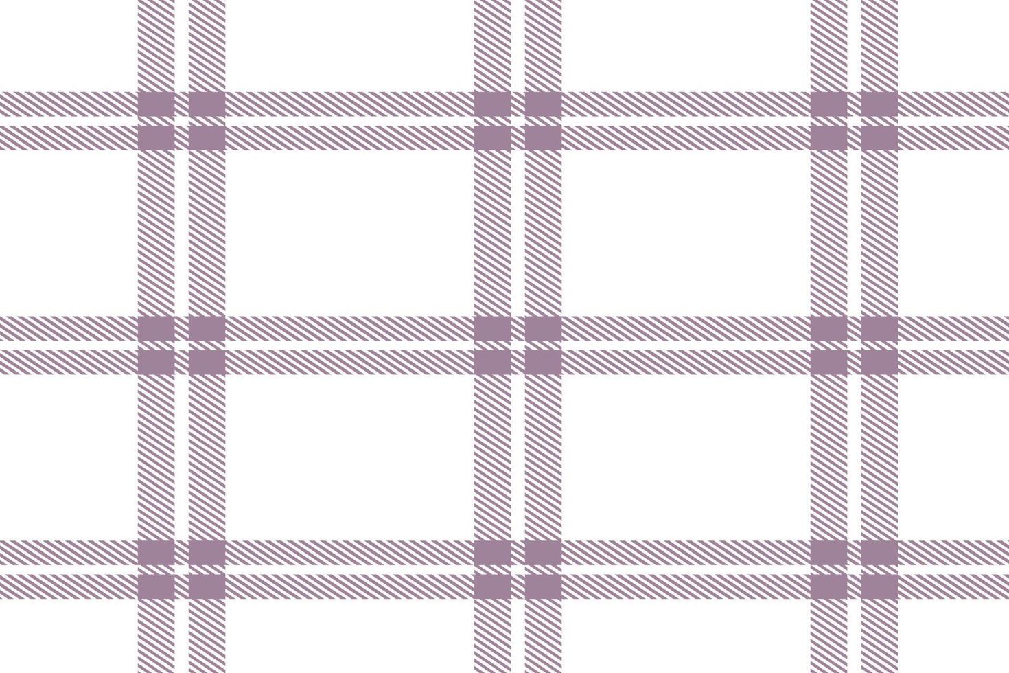 Purple Plaid Pattern Seamless Textile Is Woven in a Simple Twill, Two Over Two Under the Warp, Advancing One Thread at Each Pass. vector