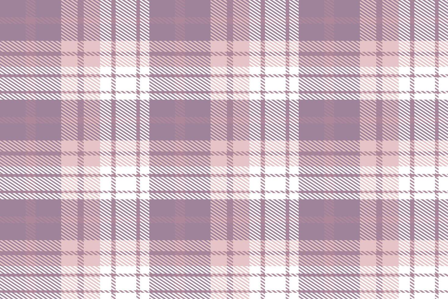 Purple Plaid Pattern Design Textile Is Woven in a Simple Twill, Two Over Two Under the Warp, Advancing One Thread at Each Pass. vector