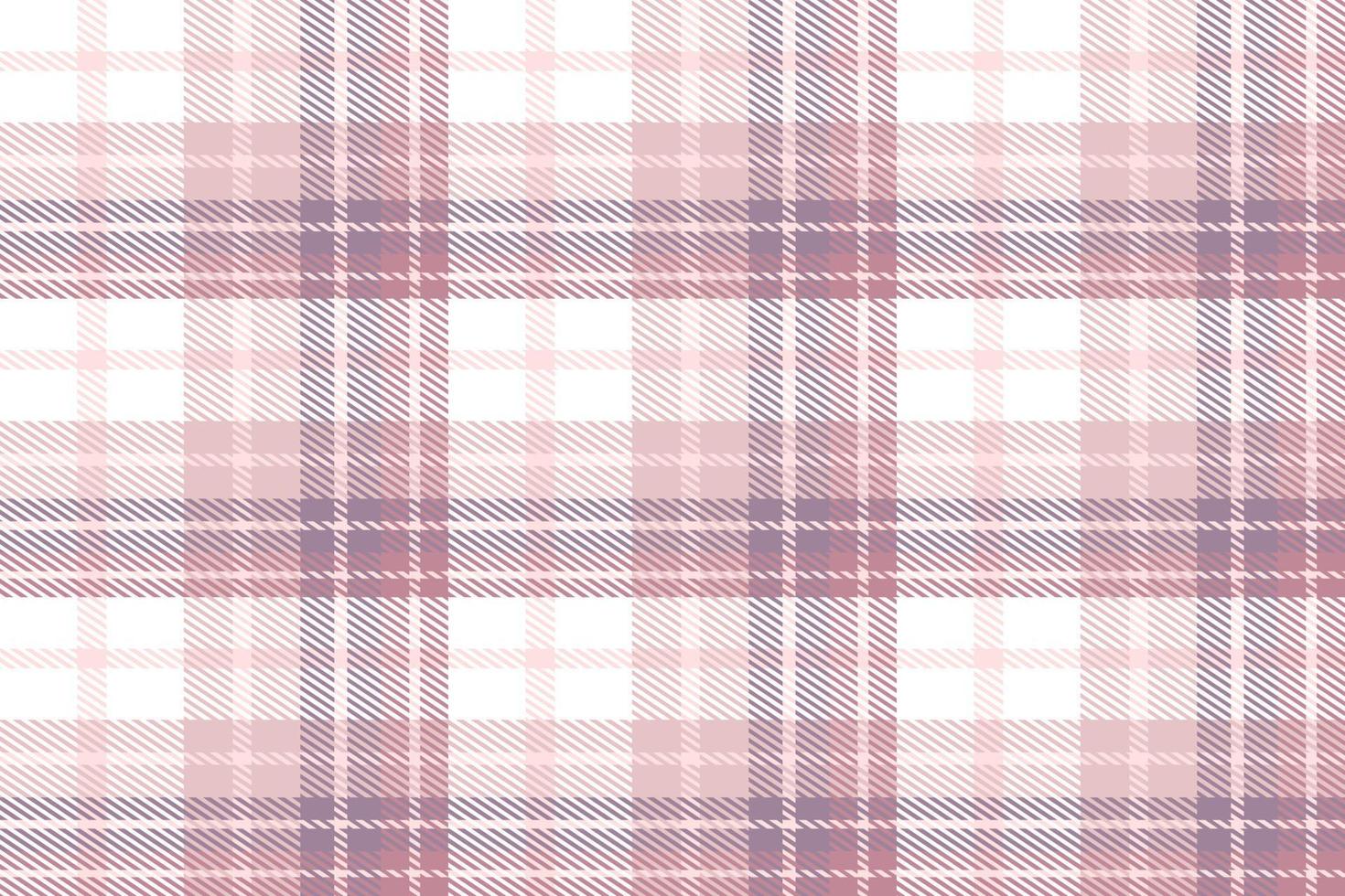 Purple Plaid Pattern Design Texture Is Woven in a Simple Twill, Two Over Two Under the Warp, Advancing One Thread at Each Pass. vector