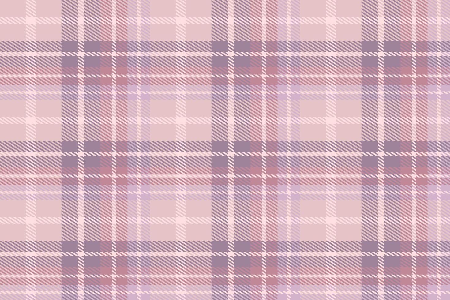 Purple Tartan Plaid Pattern Seamless Textile Is Woven in a Simple Twill, Two Over Two Under the Warp, Advancing One Thread at Each Pass. vector