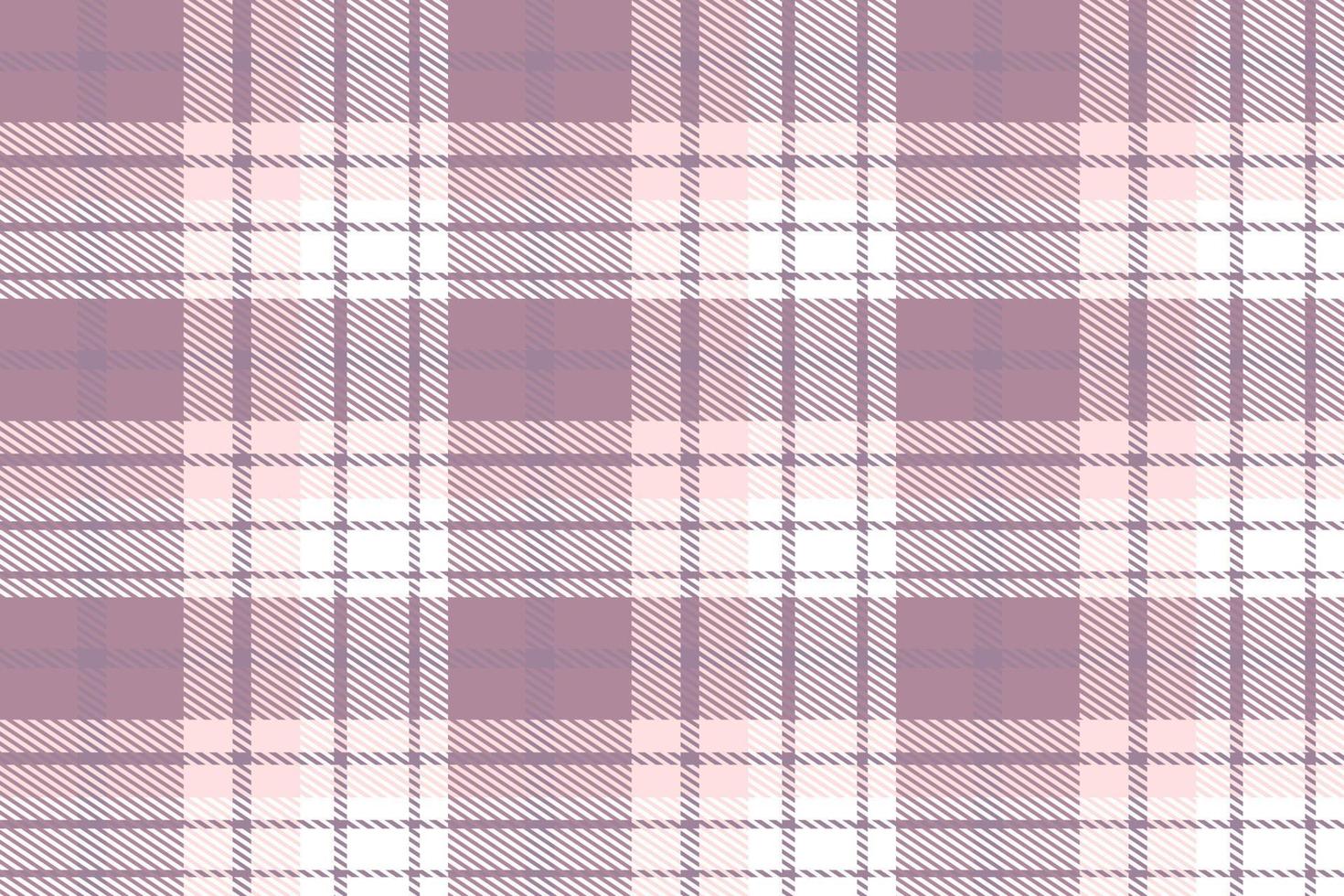 Purple Tartan Plaid Pattern Design Texture Is Woven in a Simple Twill, Two Over Two Under the Warp, Advancing One Thread at Each Pass. vector