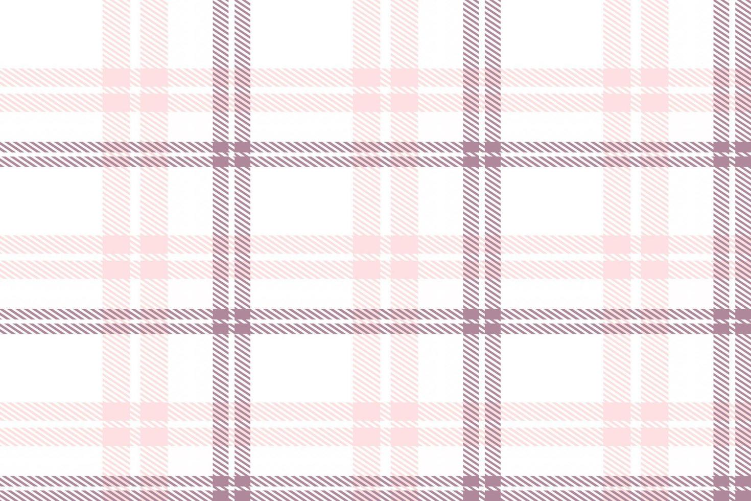 Purple Tartan Plaid Pattern Fabric Design Texture Is Woven in a Simple Twill, Two Over Two Under the Warp, Advancing One Thread at Each Pass. vector