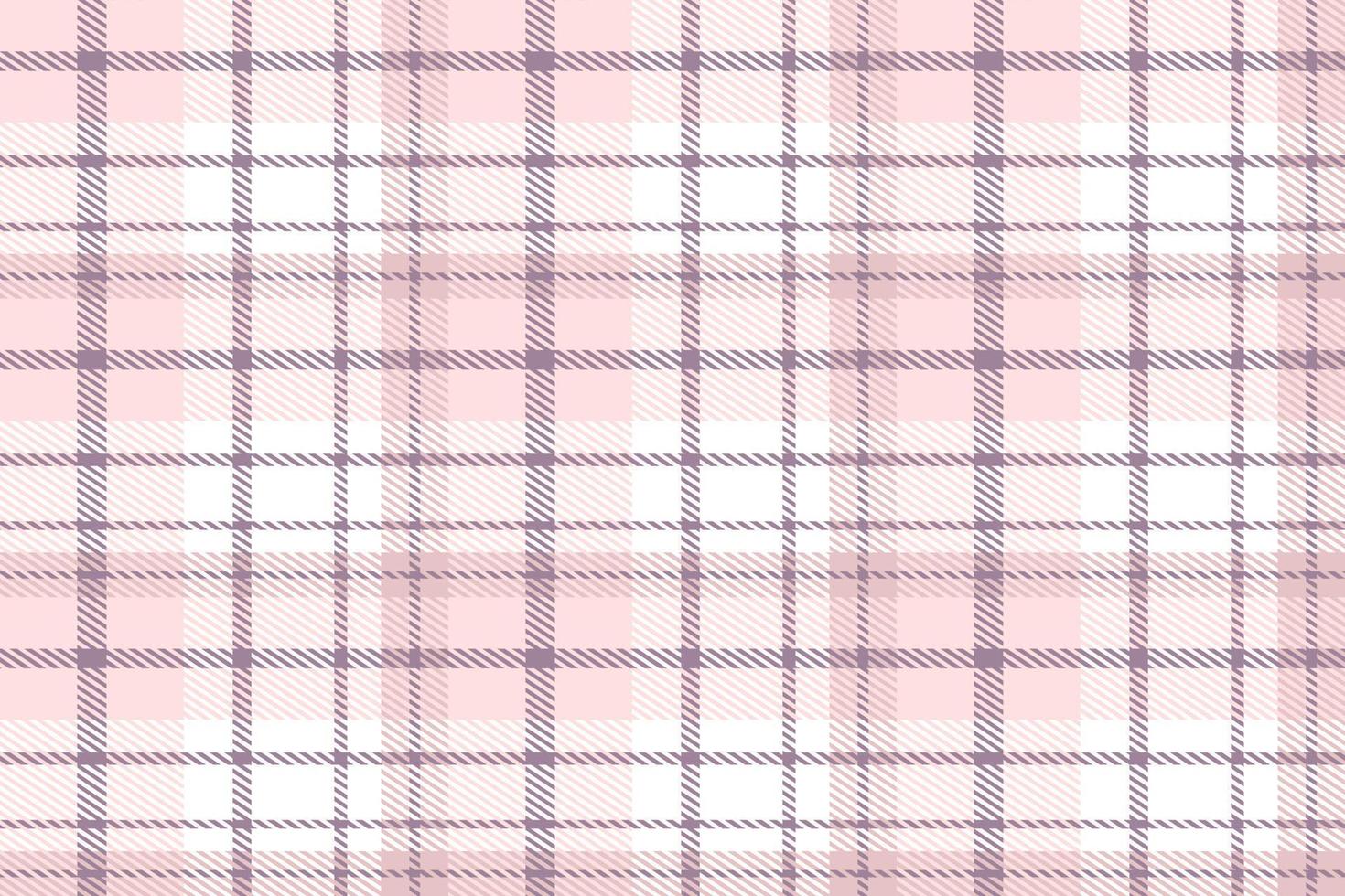 Purple Tartan Plaid Pattern Fabric Design Texture Is Made With Alternating Bands of Coloured  Pre Dyed  Threads Woven as Both Warp and Weft at Right Angles to Each Other. vector