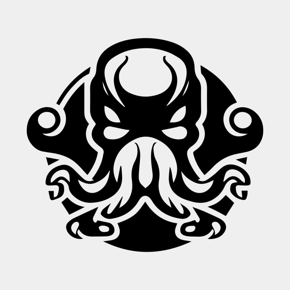 Octopus logo design idea. Isolated octopus on white background vector