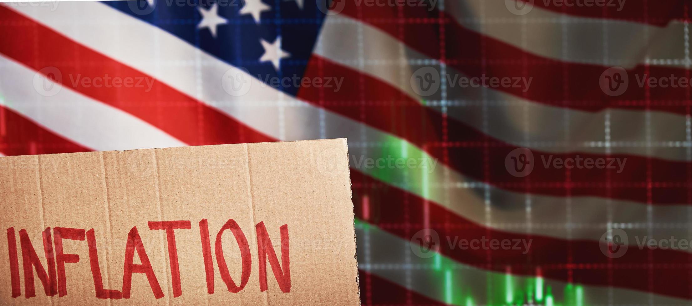 USA inflation concept. photo