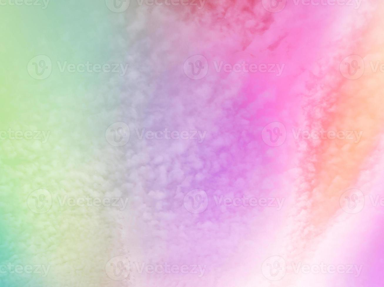 beauty sweet pastel red pink  colorful with fluffy clouds on sky. multi color rainbow image. abstract fantasy growing light photo