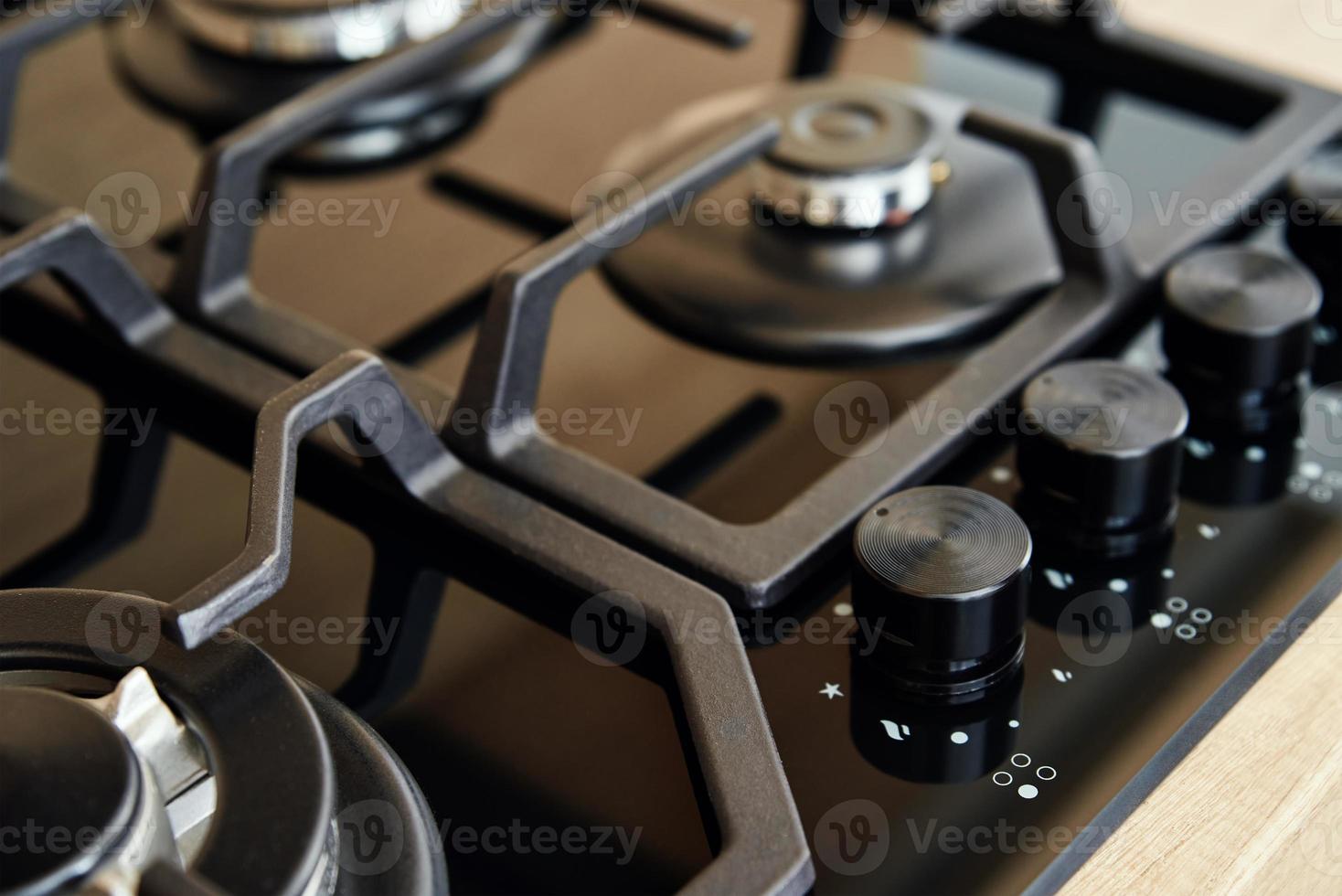 Gas stove with hob in kitchen, close up 21793057 Stock Photo at Vecteezy