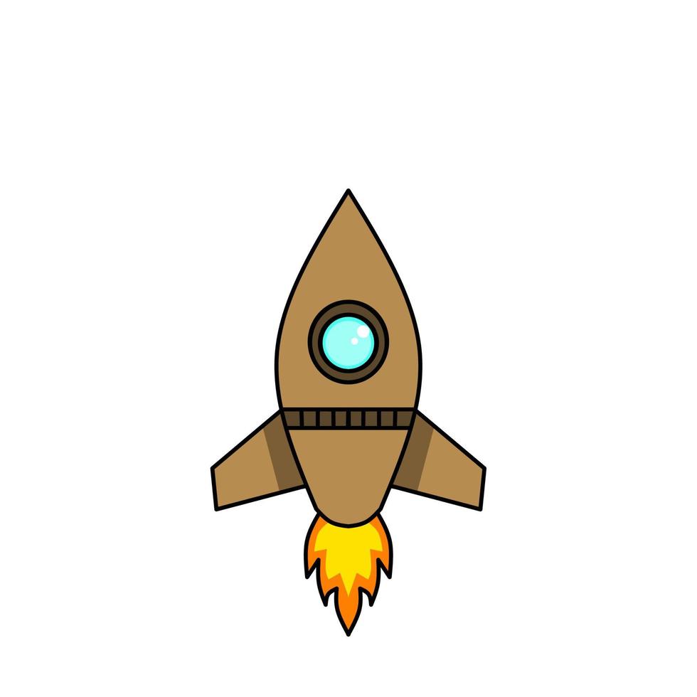 spaceship icon, a simple spaceship design with an elegant concept vector