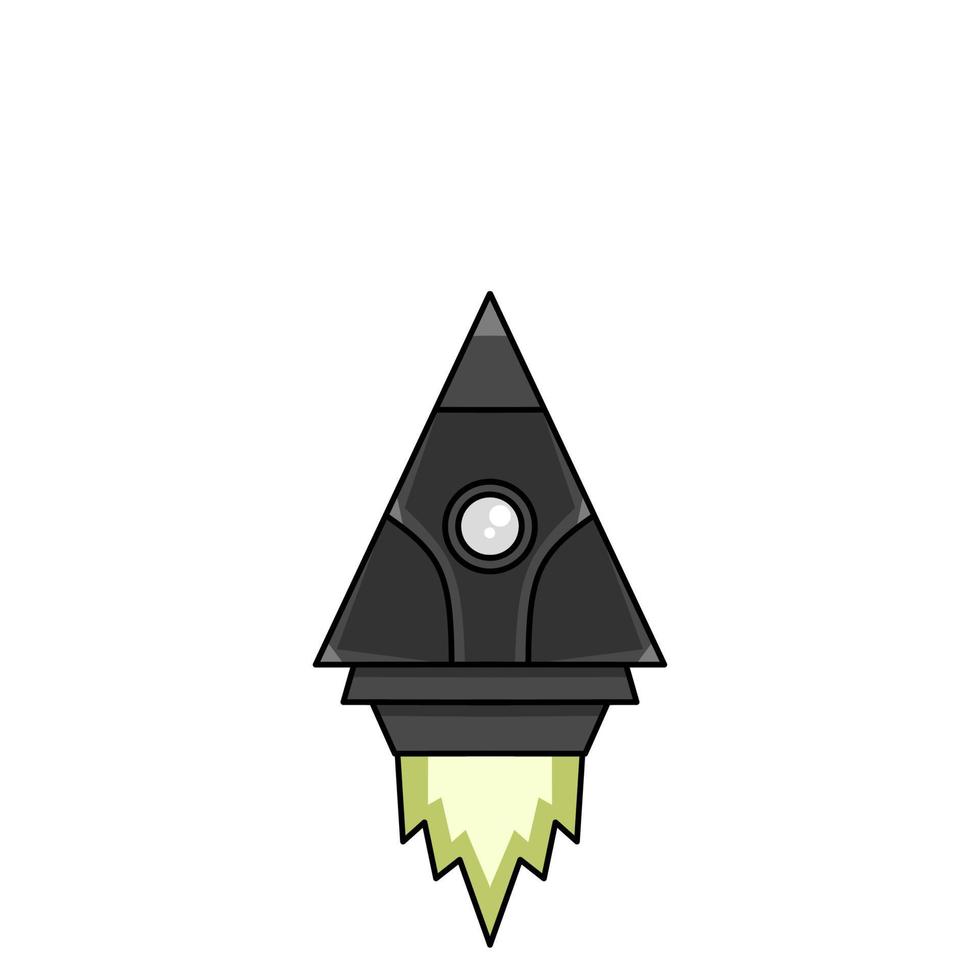 spaceship icon, a simple spaceship design with an elegant concept vector