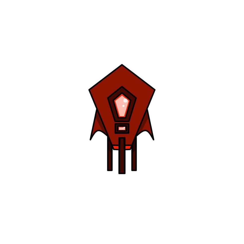 spaceship icon, a simple spaceship design with an elegant concept vector