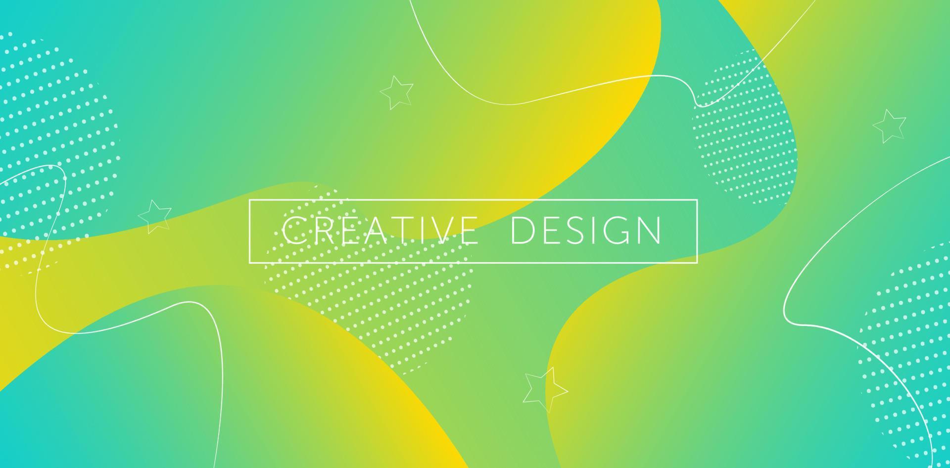 Vector banner abstract background. Blue with waves.