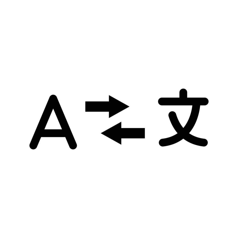 Traducción icono vector diseño modelo sencillo y moderno