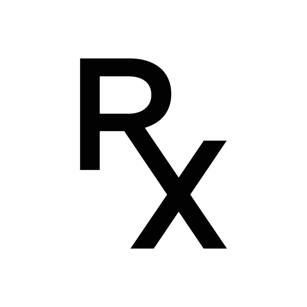 rx icono vector diseño modelo sencillo y moderno