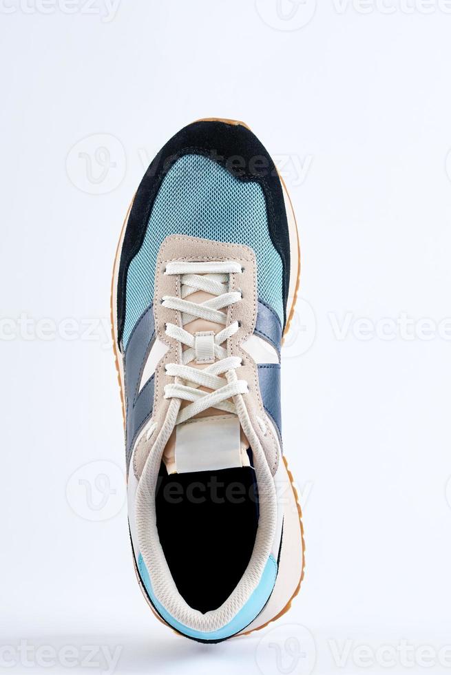 New Balance brand shoes on white background photo
