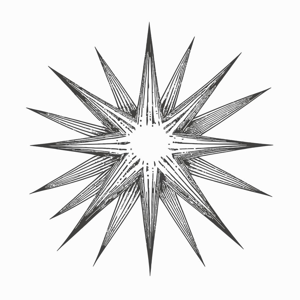 estrella mano dibujado estrella icono firmar - cepillo dibujo caligrafía estrella negro estrellas símbolo - estrella dibujos animados vector ilustración Pro vector