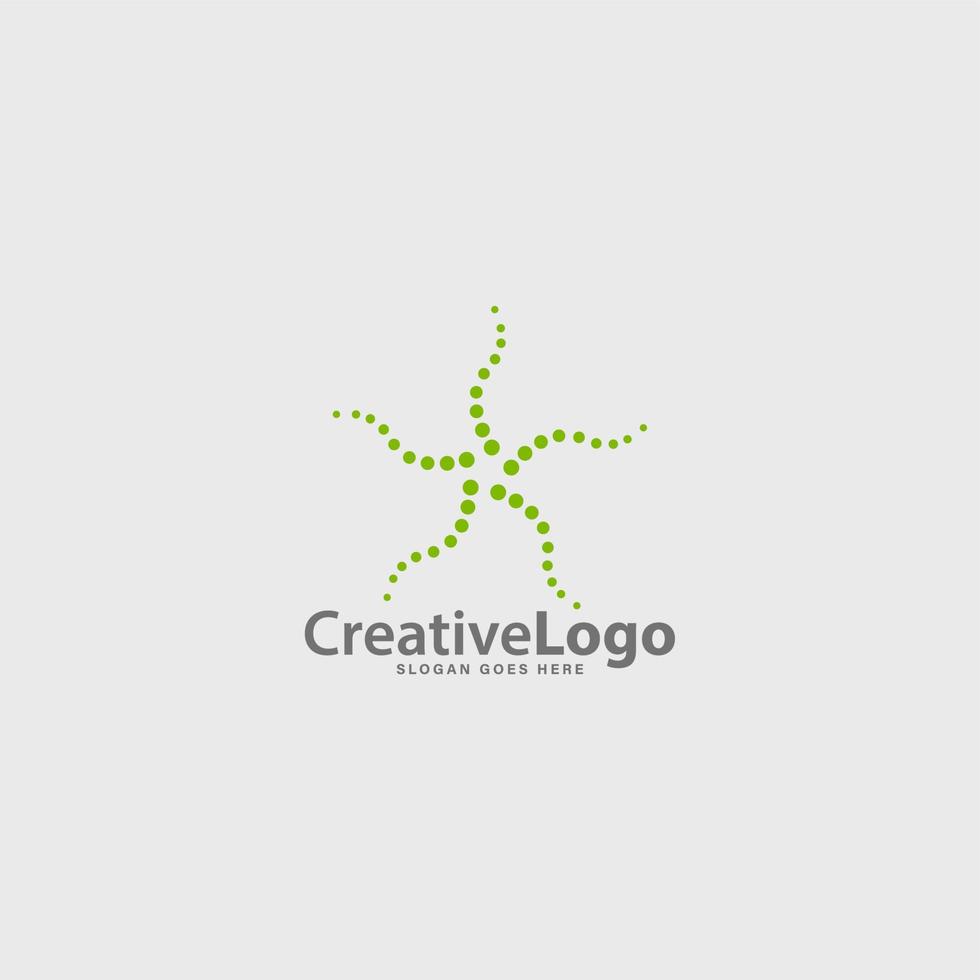 abstract geometric dot circle spiral logo company business vector