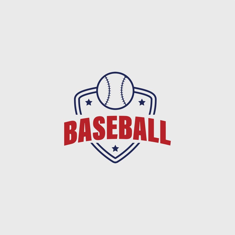 baseball team sport logo simple minimalist vector
