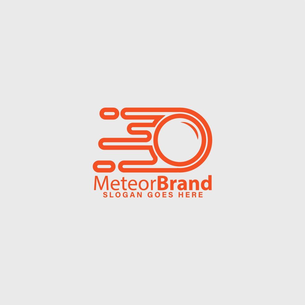 meteor brand company logo vector