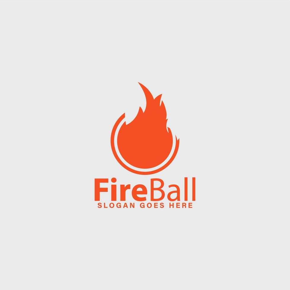 bola de fuego logotipo, llama logo moderno minimalista vector