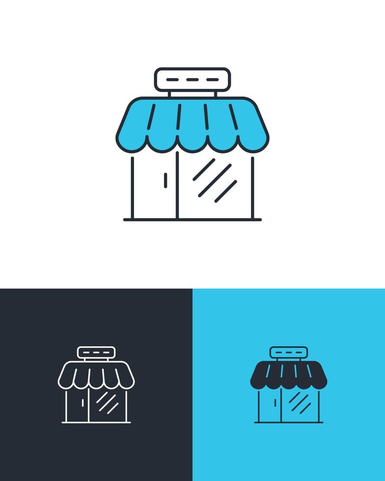Grocery Store Line Icon vector