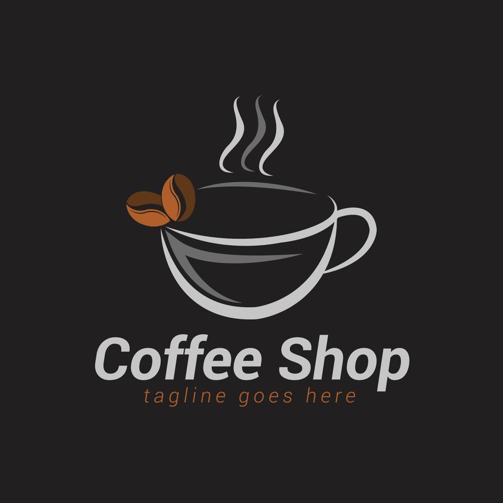 Coffee cup logo, Suitable for coffee and tea shop. vector
