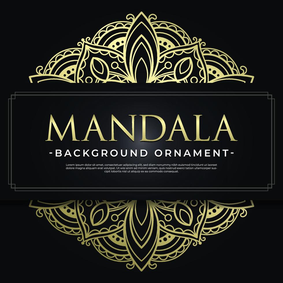Golden Luxurious Mandala Ornament background vector