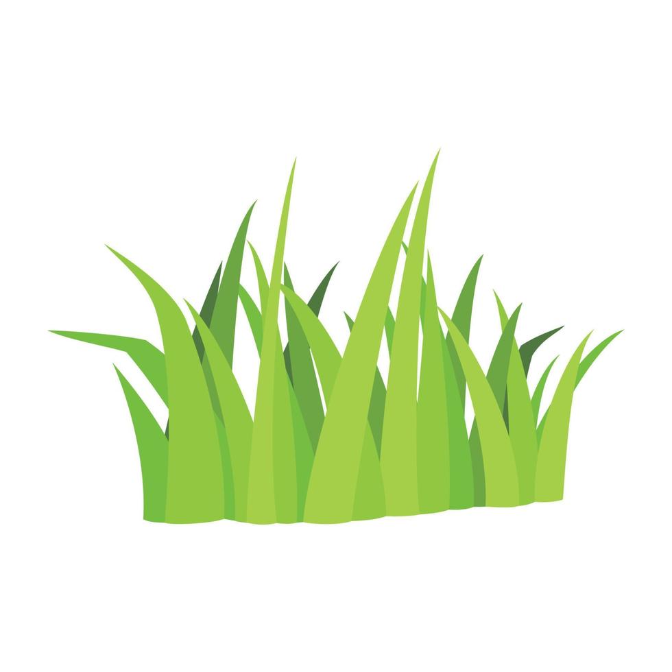 ilustración vectorial de hierba. planta verde en el patio. vector