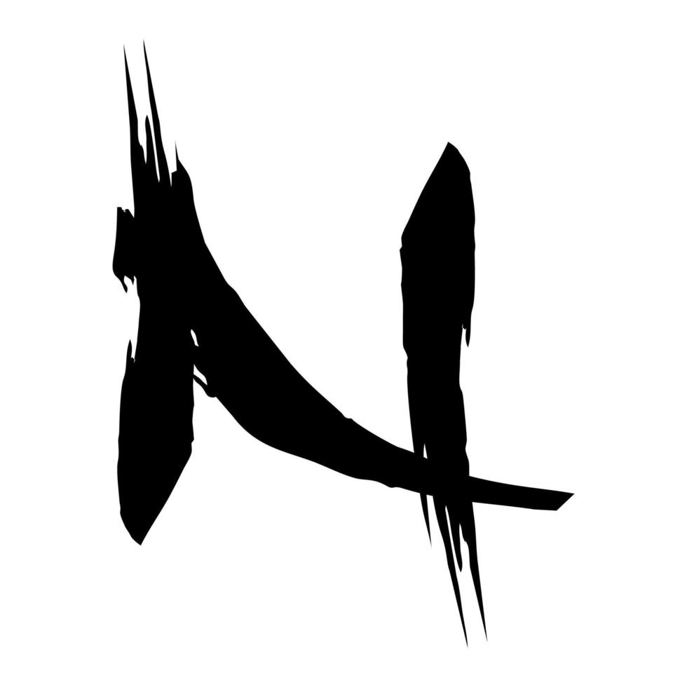 norte iniciales caligrafía con Japón estilo tinta Arte logo y icono vector