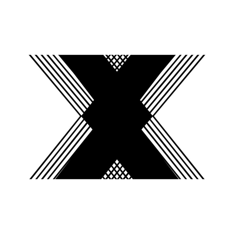 X, WXW initial geometric company logo and vector icon