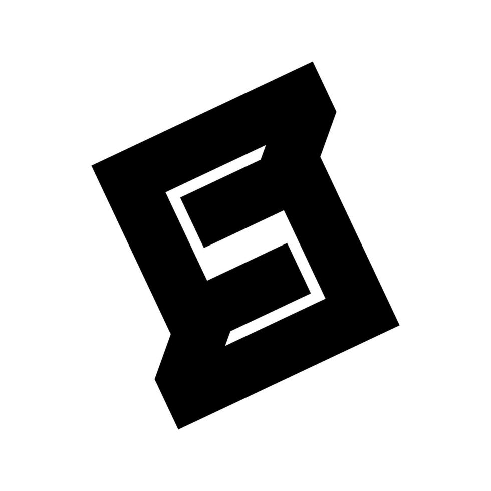S, SS ,NS, SNS initial geometric company logo and vector icon