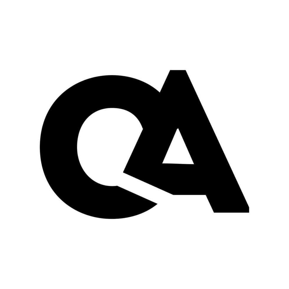 CA, OA initial geometric company logo and vector icon