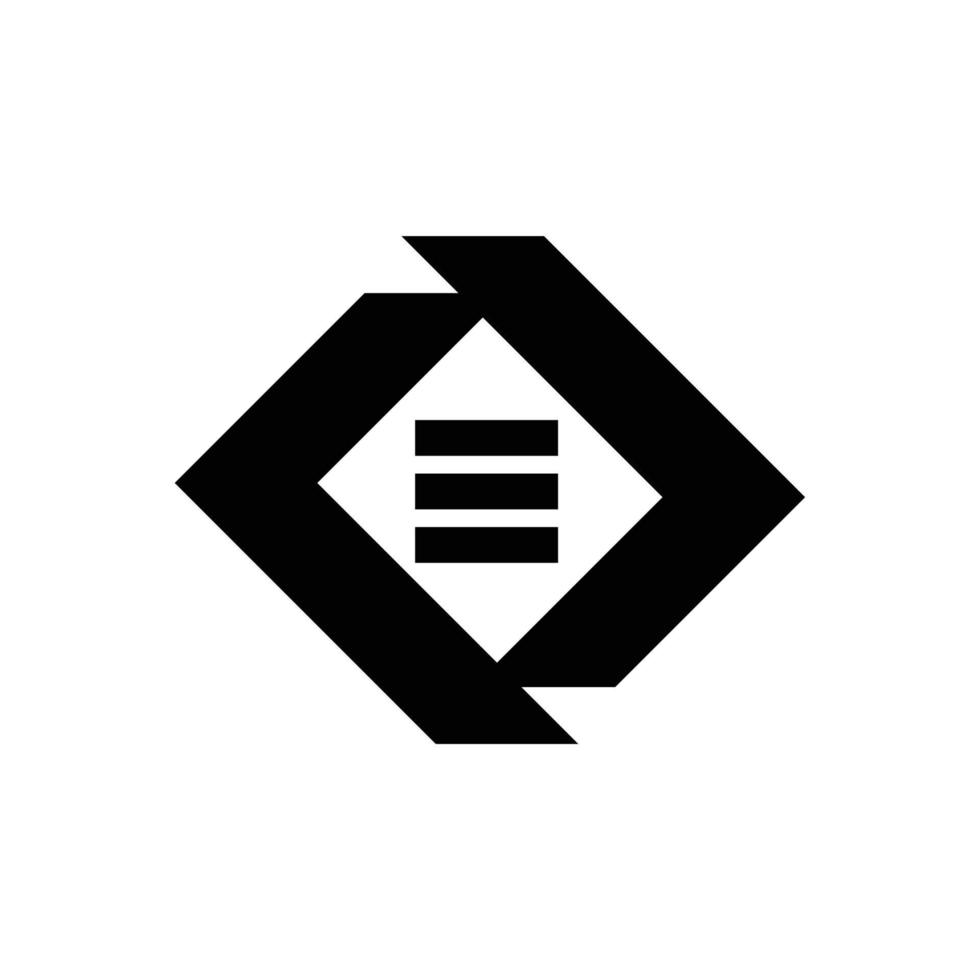 ED, DE, EO ornamental initials geometric company logo and vector icon