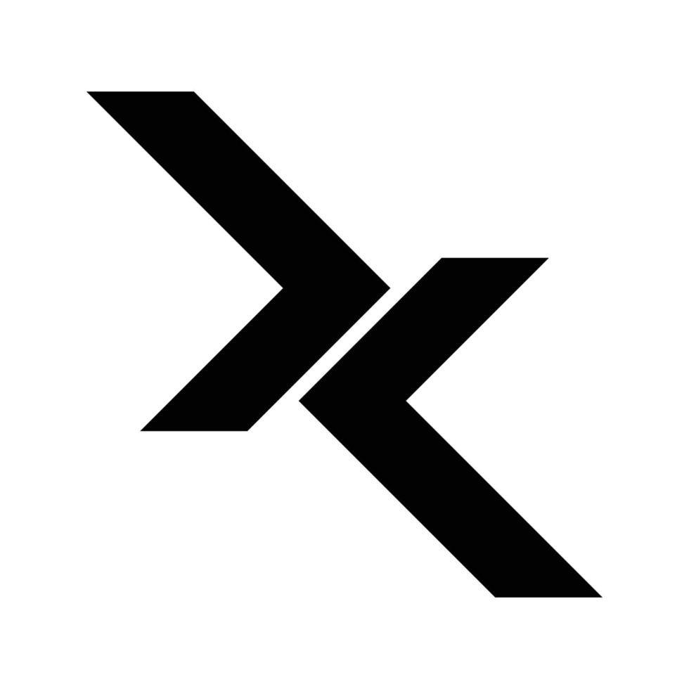 X, kx, jxk, jk iniciales geométrico empresa logo y vector icono
