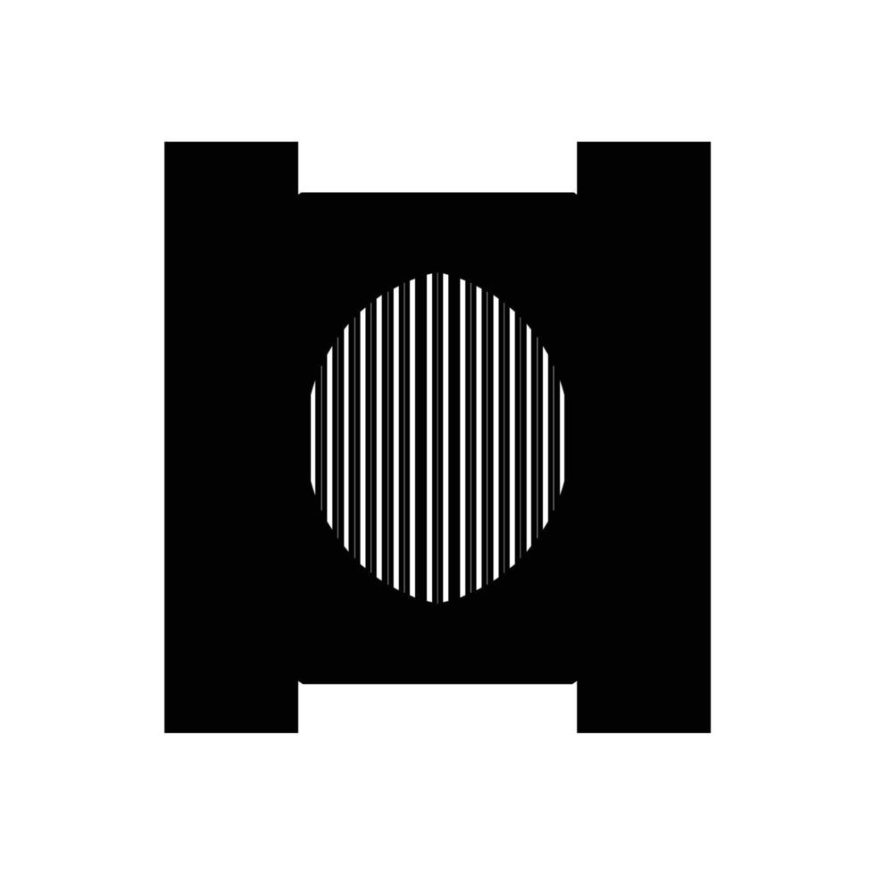 OH, HO initials geometric company logo and vector icon