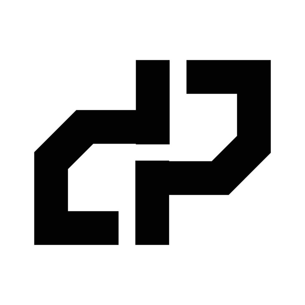 DP, DIP initials geometric company logo and vector icon