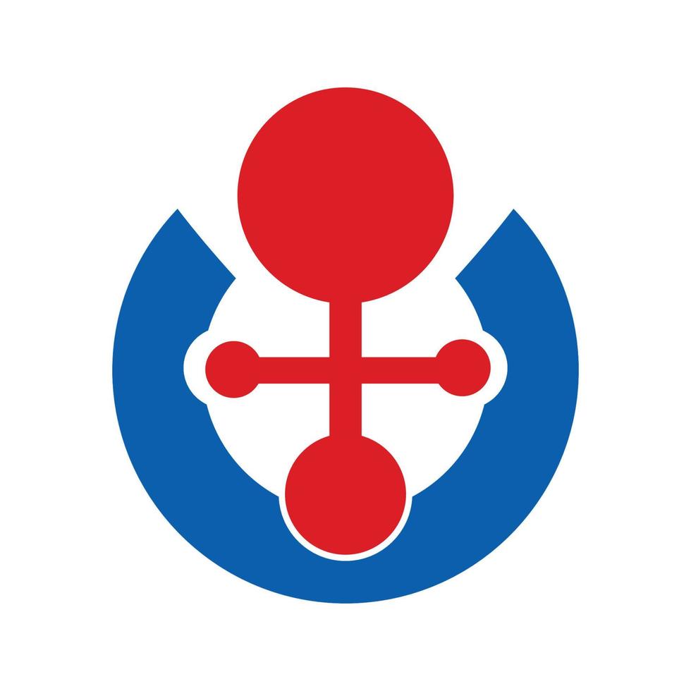 medical or marine organization logo and vector icon