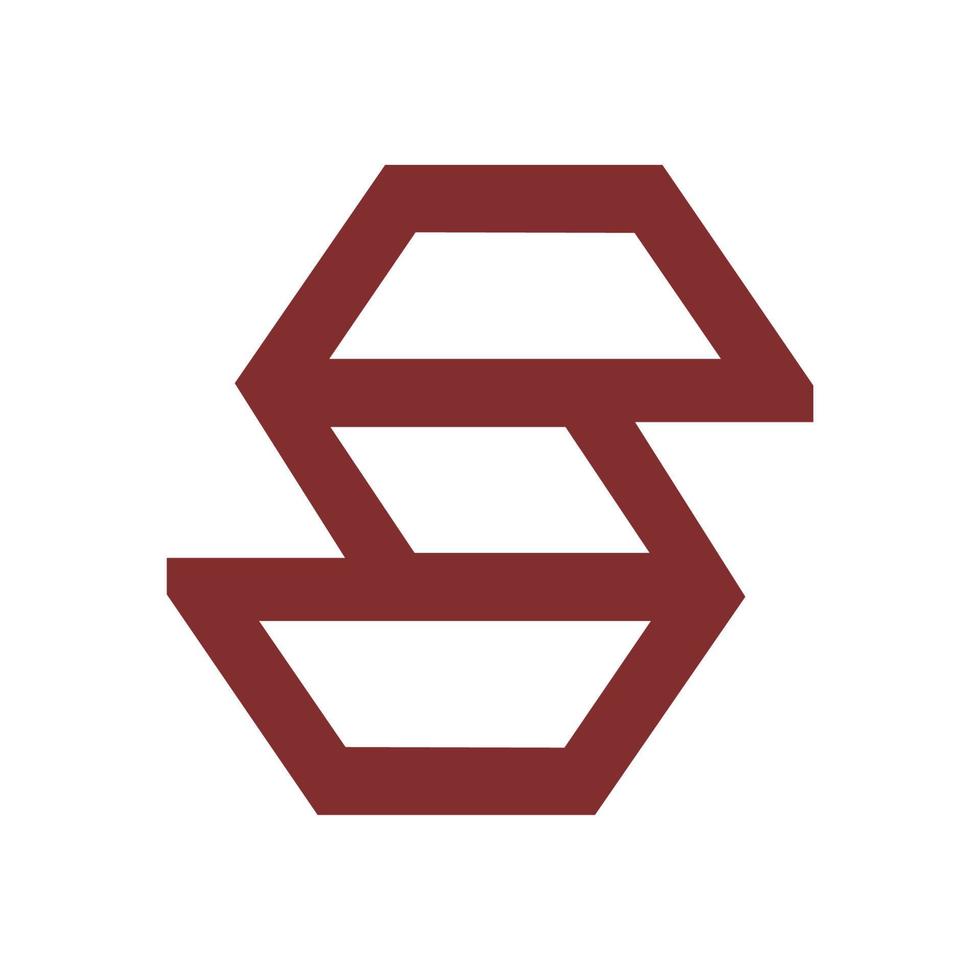 S initials geometric line art logo and vector icon