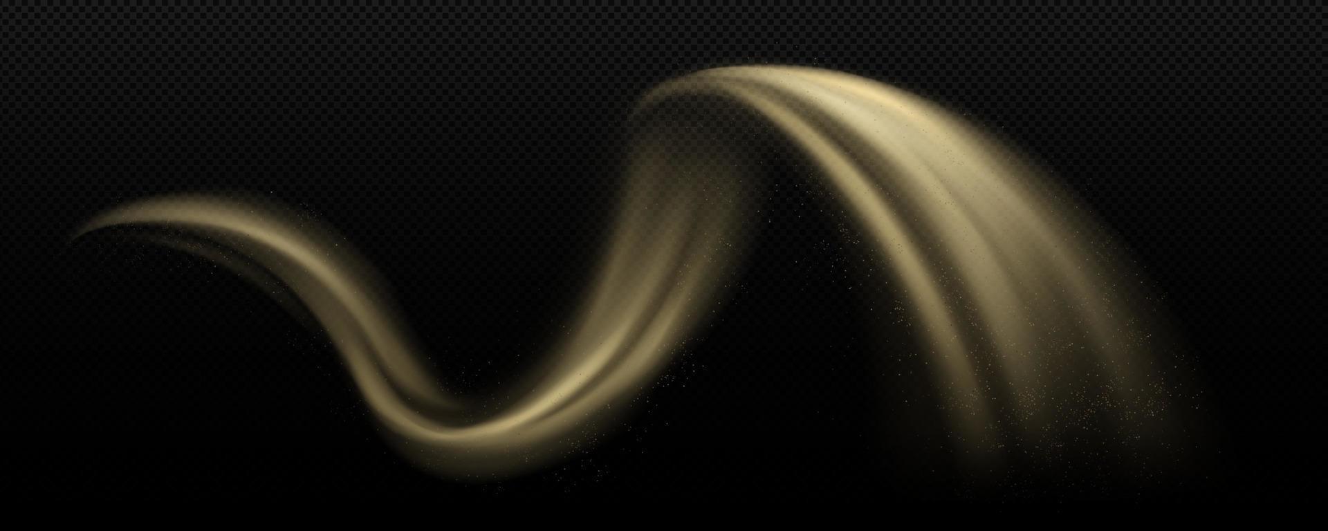 Isolated dust swirl vector. Sand wind tail effect vector