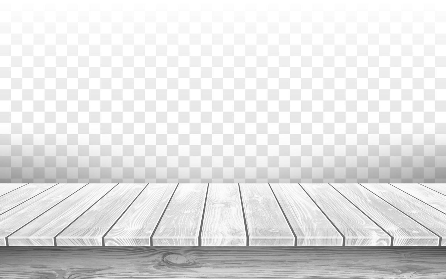Wooden gray table top with aged surface, realistic vector