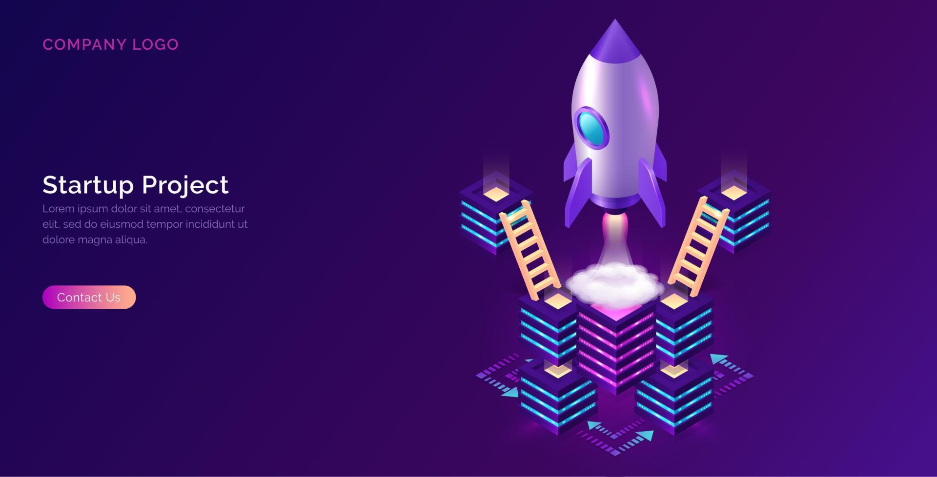 Business start up, cooperation, support isometric vector