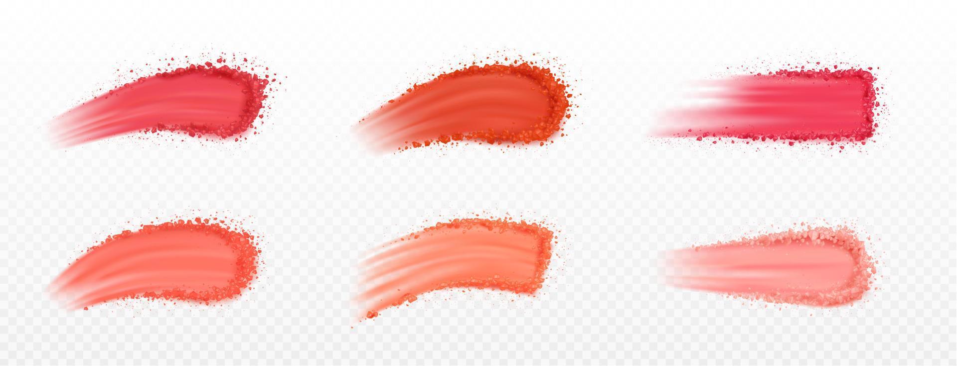 Brown eyeshadow smear. Cosmetic swatch texture vector