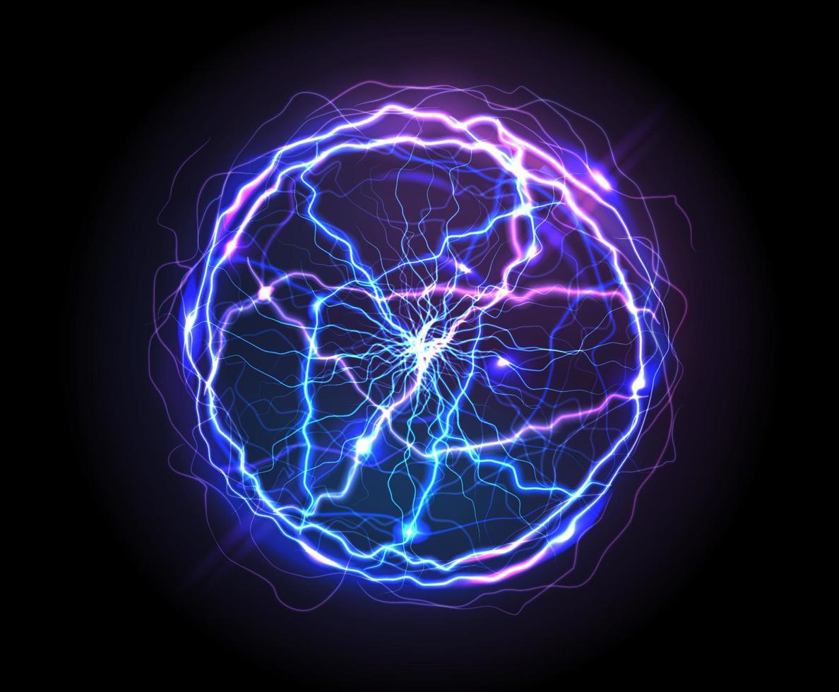 Realistic electric ball or abstract plasma sphere vector