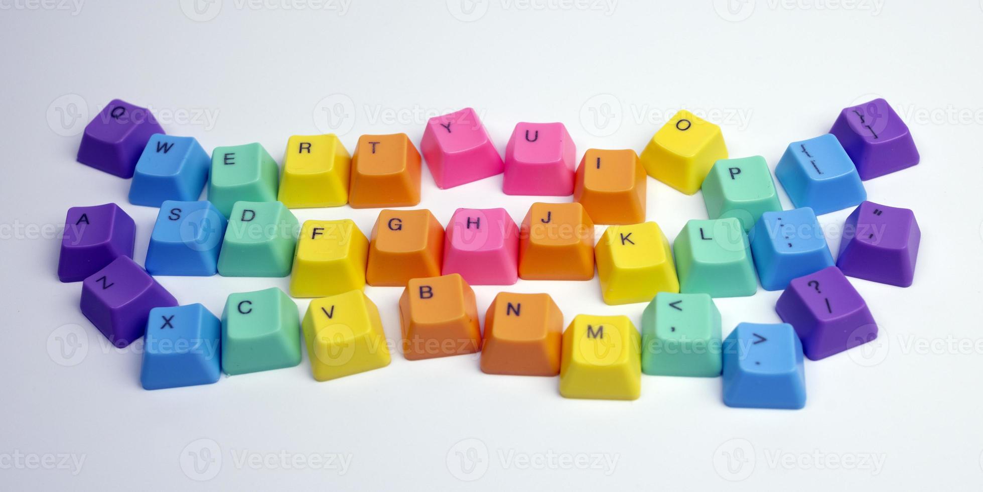 loose keys from a classic office computer keyboard photo