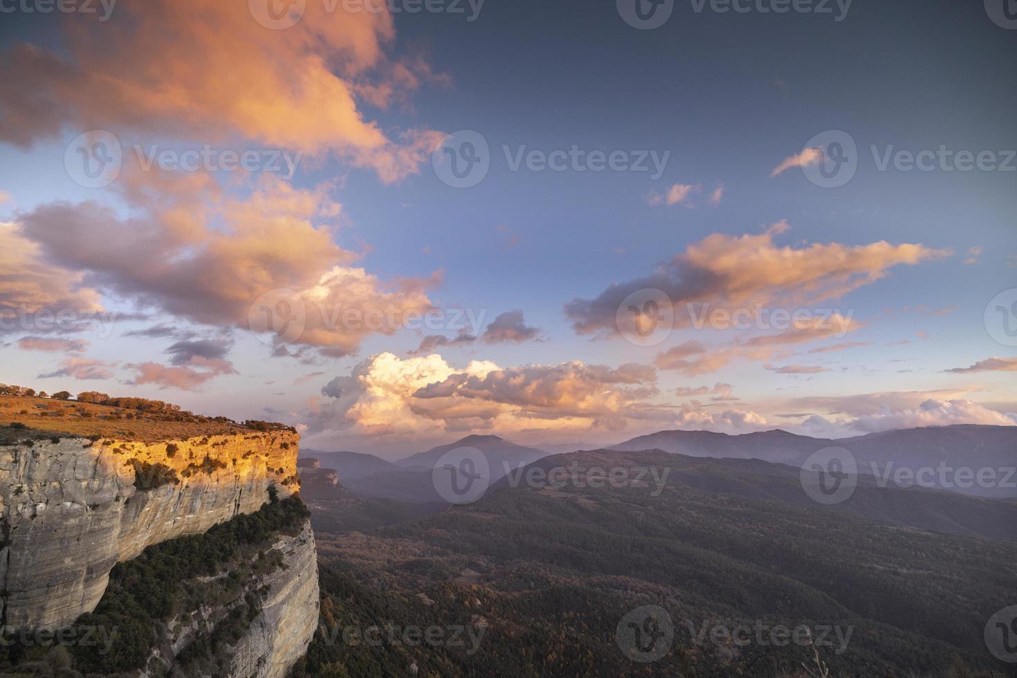 The  beautiful tavartet mountain landscape, catalunya, spain photo