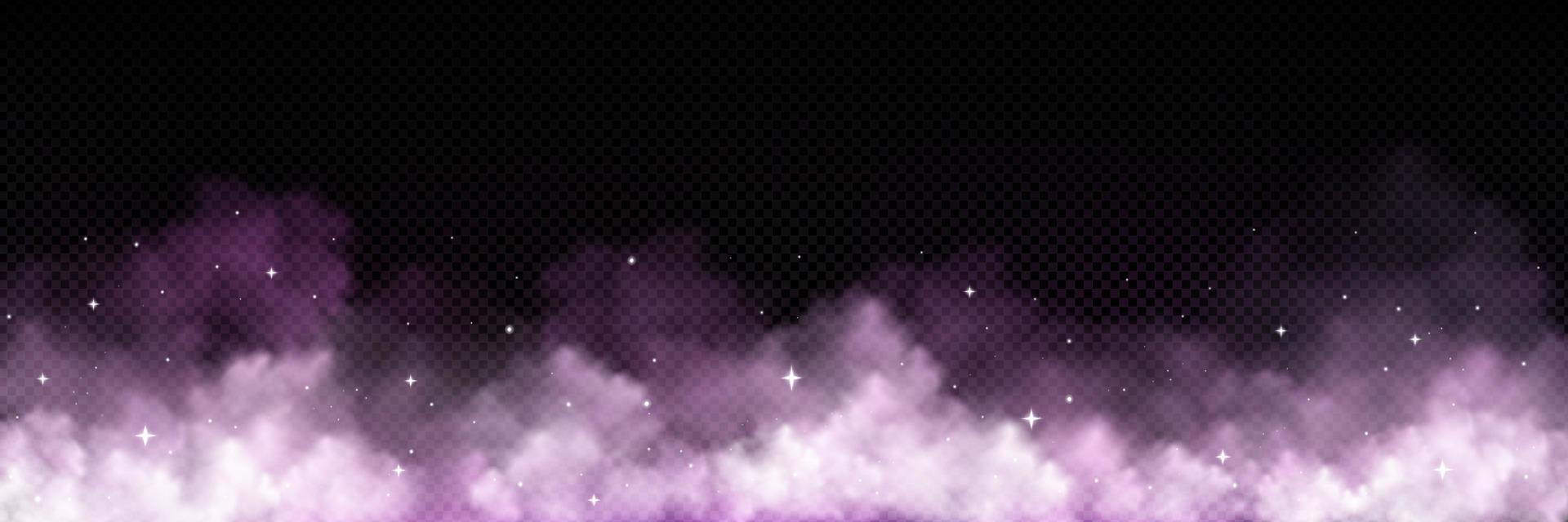 Realistic abstract smoke background with stars vector